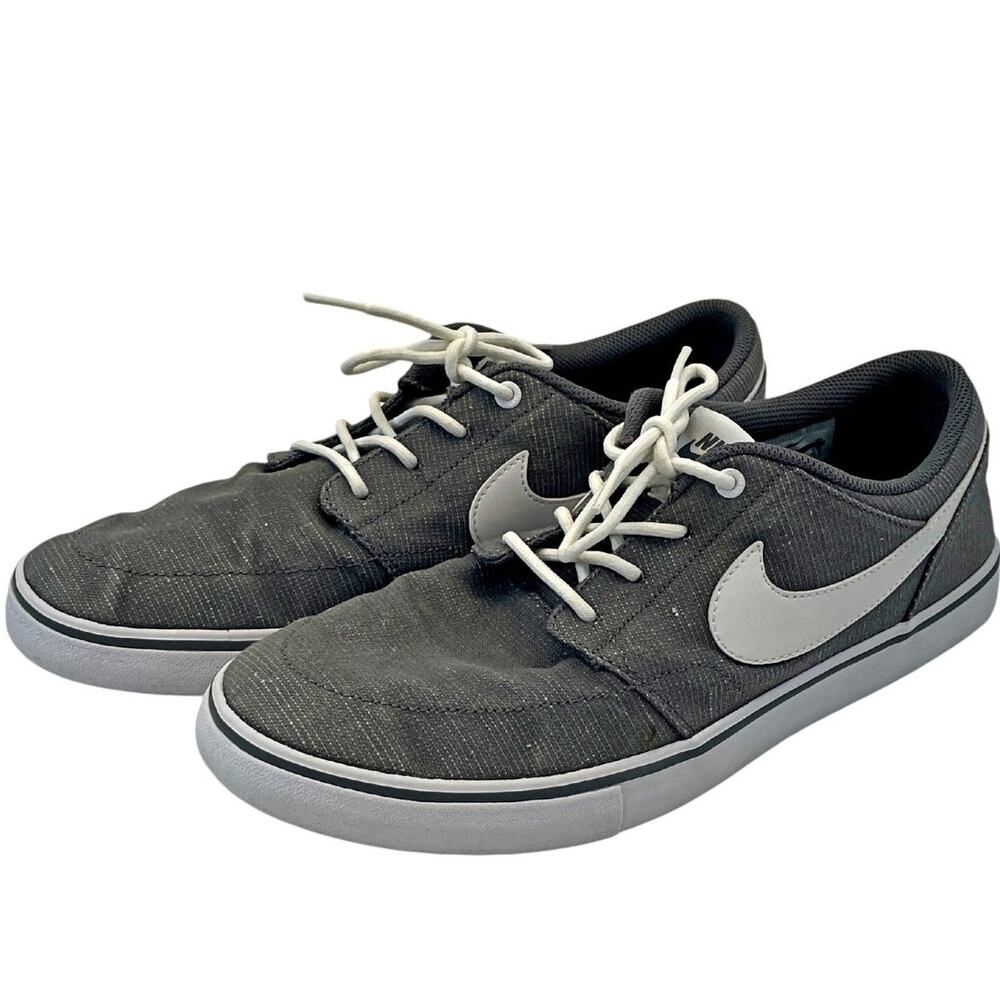 Nike Canvas Solarsoft Portmore II Skateboard Sneakers Grey 880269-010